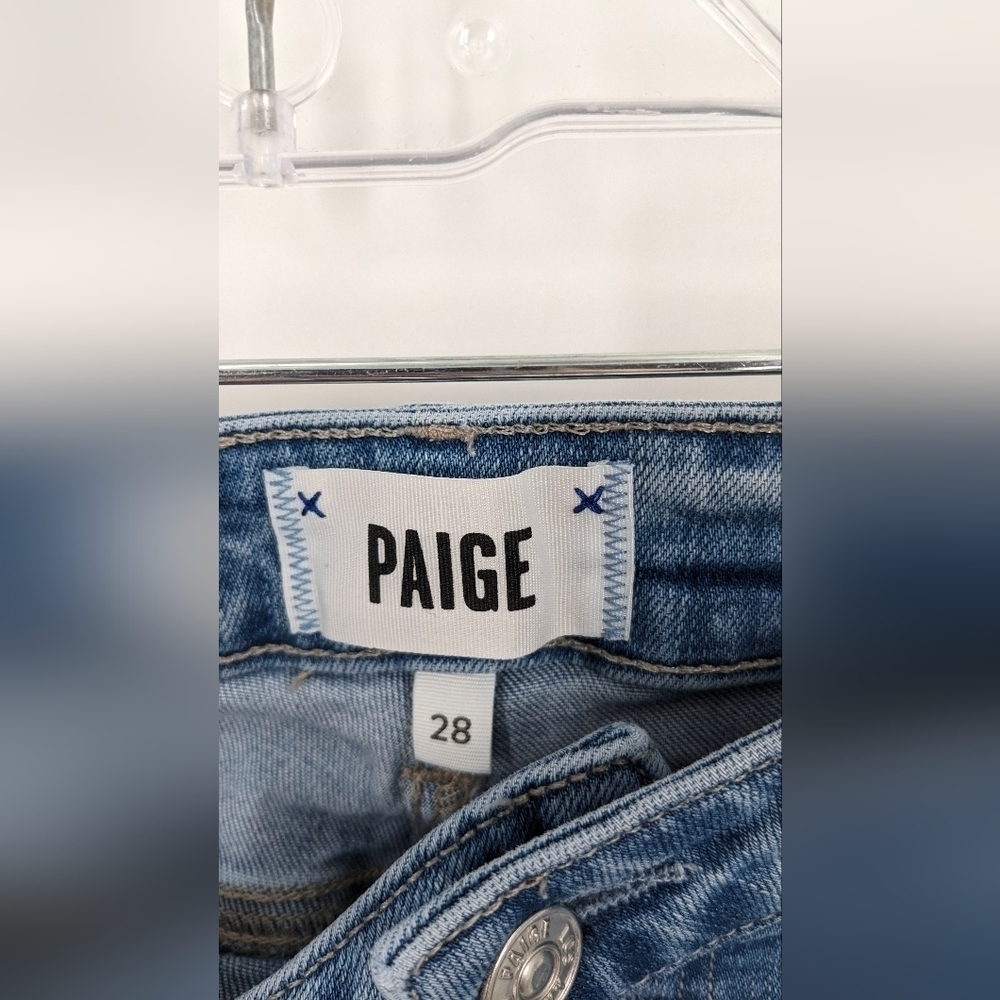 Paige Hoxton High Rise‎ Button Slim Leg Jean size 28 - Picture 2 of 4
